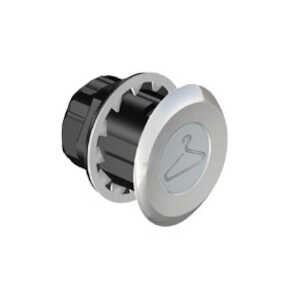 Southco Point Coat Hook, Oval In-line Housing, Chrome Housing, Satin Hook