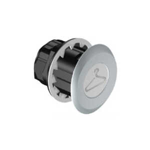 Southco Point Coat Hook, Oval In-line Housing, Satin Housing, Chrome Hook