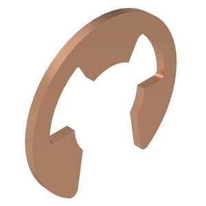 0.040" External E-Type Retaining Ring, Copper