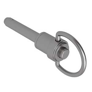 Ring Handle Ball Lock Pin, Single Acting, .3" Grip Length, 1/4" Pin Diameter