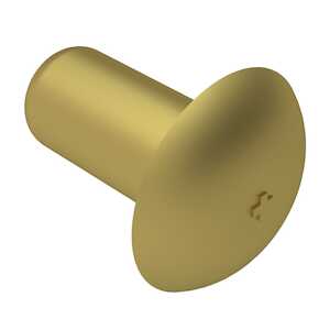 Domed Head Solid Rivet, .067" Mounting Hole Dia., 1/2" L, Aluminum Alloy, Chem Film Gold
