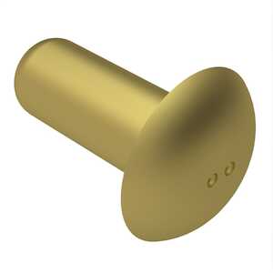 Domed Head Solid Rivet, .098" Mounting Hole Dia., 1/4" L, Monel 400, Cadmium