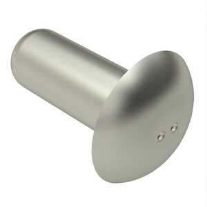 Domed Head Solid Rivet, .067" Mounting Hole Dia., 3/8" L, Monel 400