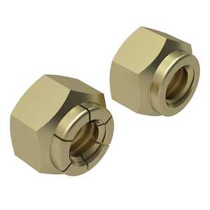 1" - 12 Steel, Hex Locknut w/ Segmented Beam Lock or Elliptical Lock, Cadmium Finish