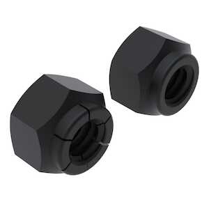 1" - 12 Stainless Steel, Hex Locknut w/ Segmented Beam Lock or Elliptical Lock, Passivated & Dry Film Lubricant