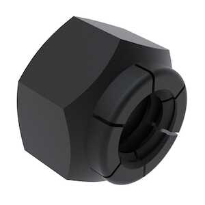 1" - 12 Stainless Steel, Hex Locknut w/ Segmented Beam Lock, Passivated & Dry Film Lubricant