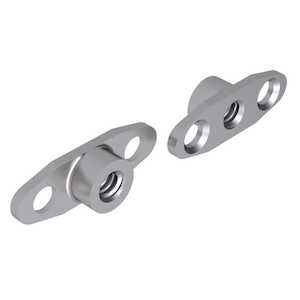 1/4-28 A286 Stainless Steel Self-Locking Nut Plate, Countersunk or Dimple Holes, Silver