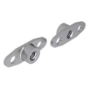 1/4-28 A286 Stainless Steel Self-Locking Nut Plate, Plain Holes, Silver