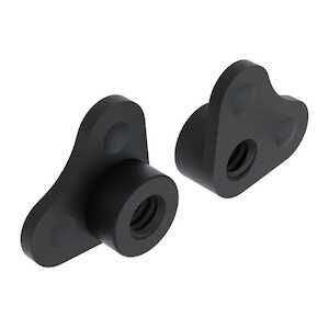 1/4-28 A286 Stainless Steel, Corner Nut Plate w/ Welding Projection, Dry Film Lubricant Plating