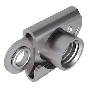 1/4" - 28 A286 Stainless Steel Self-Locking Floating Nutplate, w/ eyelets, Silver