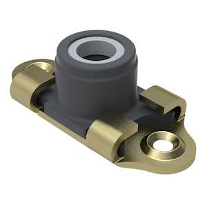 1/4"-28 Steel Self-Locking Floating Two-Lug Nut Plate, Dimpled Rivet Hole, Cadmium & Dry Film Lube