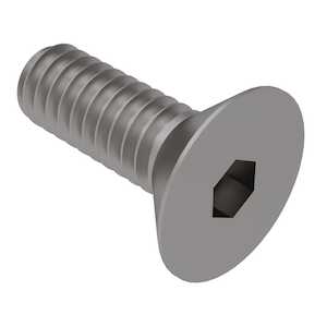 1/2"-20 x 1", 82 Degree Flat Head Socket Screw, Hex Drive, Fully Threaded, Stainless Steel, Passivated