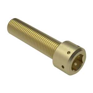 1/2-20 X 1" Long, Socket Head Cap Screw. Drilled Head. Alloy Steel, Cadmium
