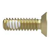 1-64 X 1/8" Long, Phillips, 82 Degree Undercut Flat Head, Steel Machine Screw, Cadmium w/ Locking Element.