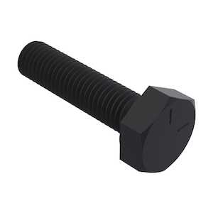 1"-12 x 1" Long, Hex Head Cap Screw, Stainless Steel, Black Oxide, Fully Threaded