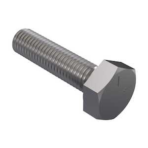 1"-12 x 1" Long, Hex Head Cap Screw, Stainless Steel, Passivated, Fully Threaded