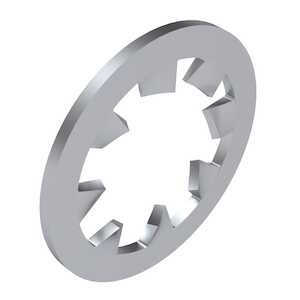 #10 Internal Tooth Lock Washer, .195" ID, .381" OD, .020" - .025" Thickness, Carbon Steel, Chromium, MS35333-39B