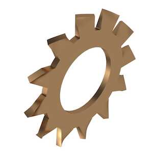 #4 External Tooth Lock Washer, .115" ID, .260" OD, .012" - .018" Thickness, Phosphor Bronze, MS35335-85