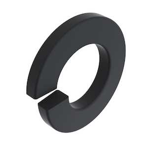 #10 Split Lock Washer, 316 Stainless Steel, .334" OD, .047" Thickness, Black Oxide Finish, MS35338-138B,