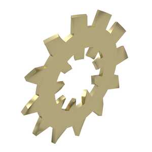 #10 Internal/External Tooth Lock Washer, .203" ID, .593" OD, .028" - .036" Thickness, Steel, Cadmium Finish, MS45904-810