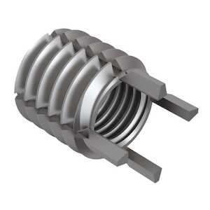 1/4-28 Solid Wall Insert, Stainless Steel, Passivated, Lightweight, Key Locked, 3/8" L