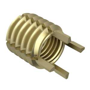 1/4-28 Solid Wall Insert, Alloy Steel, Cadmium, Lightweight, Key Locked, 3/8" L