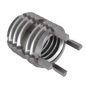 1/4-28 Solid Wall Insert w/ Internal Thread Lock, Stainless Steel, Passivated, Heavy Duty, Key Locked, 3/8" L