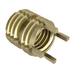 1/4-28 Solid Wall Insert w/ Internal Thread Lock, Alloy Steel, Cadmium, Heavy Duty, Key Locked, 3/8" L