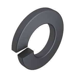 #0 Split Lock Washer, Hi-Collar, .068" ID, .112" OD, .018" Thickness, Carbon Steel, Zinc Phosphate, MS51848-21