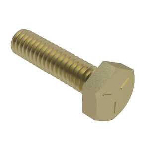 1-1/2-6 Hex Head Cap Screw, 1-1/2" L, Grade 5 Steel, Cadmium, Fully Threaded, MS90725-302