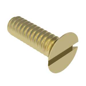 0-80 X 1/2" Long, Slotted, 100 Degree Flat Head, Steel, Machine Screw. Cadmium Finish.