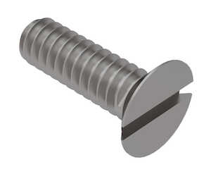 0-80 X 1/2" Long, Slotted, 100 Degree Flat Head, Stainless Steel, Machine Screw.