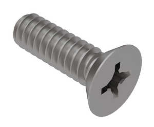 0-80 X 1/8" Long, Phillips, Undercut 82 Degree Flat Head, Stainless Steel, Machine Screw.