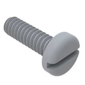 Essentra 6-32 X 5/8" Long, Slotted, Pan Head, Nylon Machine Screw.