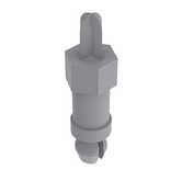 Richco Two Prong-Self Threading Support, Non-Locking, .125" L, UL94 V-2, Nylon, Natural, 1000/PK