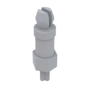 Richco Two Prong-Self Threading Support, Non-Locking, .125" L, UL94 V-2, Nylon, Natural, 1000/PK