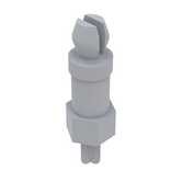 Richco Two Prong-Self Threading Support, Non-Locking, .125" L, UL94 V-2, Nylon, Natural, 1000/PK