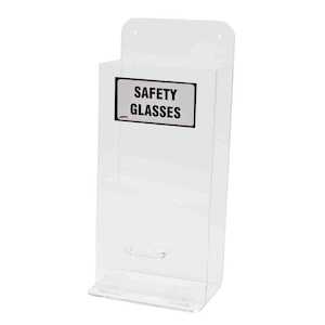 Brady Deluxe Safety Glasses Dispenser, 18" H x 8" W x 4" D, Clear