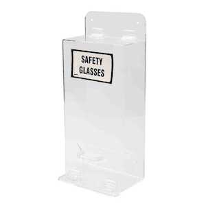 Brady Deluxe Safety Glasses Dispenser with Cover, 18" H x 8" W x 4" D, Clear