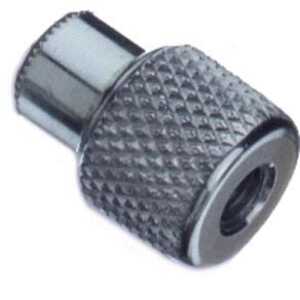 Southco Captive Nut, 1/4-20 Thread, Thru Hole, Steel Ferrule, Aluminum Knob, Bright