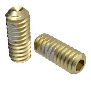 1-8 X 1-3/4" Long, Cup Point, Self-Locking Set Screw, Hex Drive, Alloy Steel, Cadmium, MS51963-200