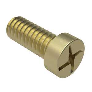 0-80 X 1/4" Long, Flat Fillister Head Machine Screw, Offset Cruciform, Alloy Steel, Cadmium, Fully Threaded, NAS1101-00-4