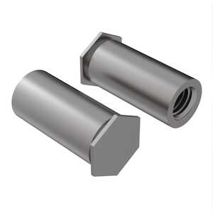 1/4"Hex Self-Clinching Blind Threaded Standoff, 4-40 X 1/2" L, Stainless Steel, Passivated