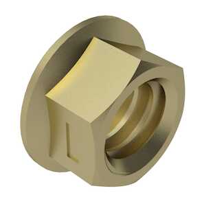 1/2" - 20 Hex Flanged Locknut, Steel, Cadmium