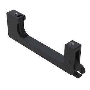 Latching Handle, Internal Release, Aluminum Alloy, Black Epoxy Finish