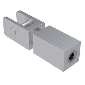 Adjustable Keeper, Aluminum Alloy, Brushed Finish, Clear