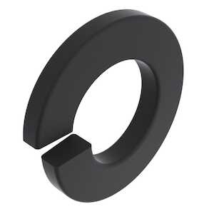 #0 Split Lock Washer, .071" ID, .123" OD, .022" Thickness, Stainless Steel, Black Oxide, NAS1640-0P