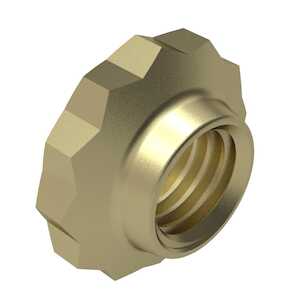 1"-12 Double Hex Shear Locknut, Alloy Steel, Cadmium