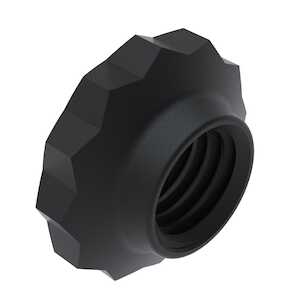 1"-12 Double Hex Shear Locknut, Alloy Steel, Cadmium & Dry Film Lube