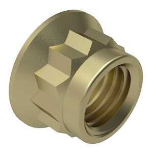 1" - 12 A286 Stainless Steel, Double Hex Locknut w/ Extended Washer, Cadmium Finish